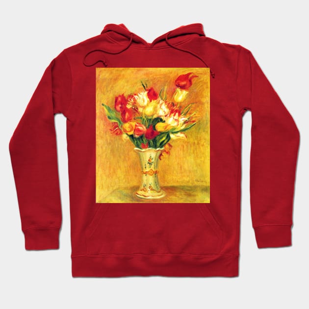 Tulips by Pierre Renoir Hoodie by MasterpieceCafe